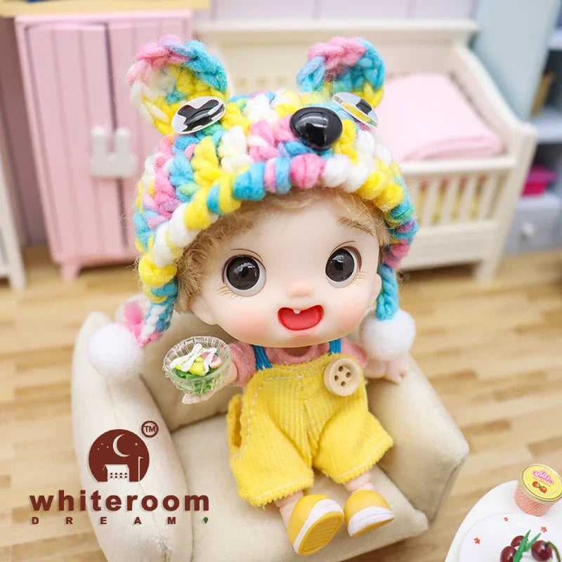 10cm BJD Mini Dolls For Girls Cute Bag Key Pendant Accessories Body Bjd Doll Clothes Toys