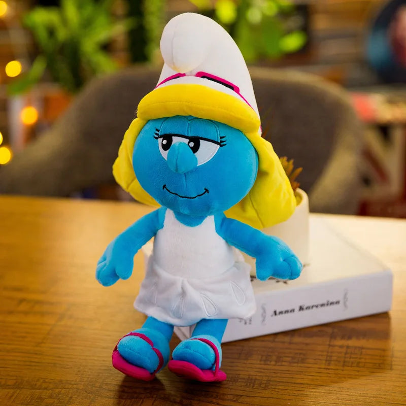 2025 New 40cm Cartoon Character Creative Smurf Cute Plush Toy Kawaii Doll Children’s Soothing