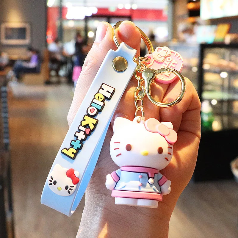 Anime Cartoon Sanrio Kuromi Mymelody Pendant Keychain Holder Key Chain Car Keyring