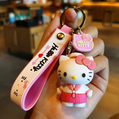 Anime Cartoon Sanrio Kuromi Mymelody Pendant Keychain Holder Key Chain Car Keyring
