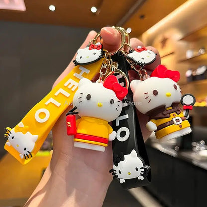 Anime Cartoon Sanrio Kuromi Mymelody Pendant Keychain Holder Key Chain Car Keyring