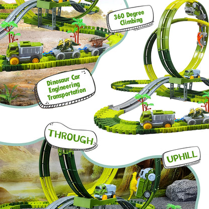 Children Electric Track Toy Car Dinosaur Car Kids Educational Toys Track Car Train Toys for Children