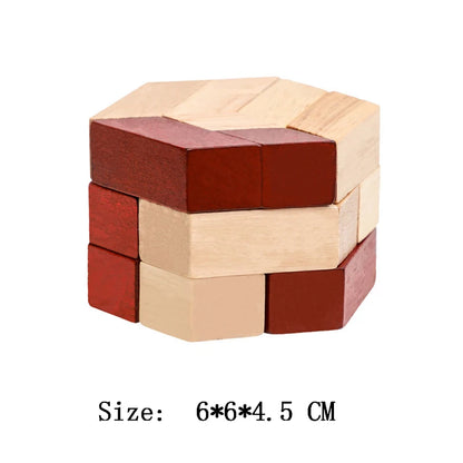 Wooden Brain Teaser Lu Ban Puzzle 3D Unlock Intelligence Games For Adults And Children