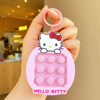 Cartoon Sanrio Knead Happy Keychain Kulomi Kt Cat Pendant Decompression Toy Backpack Hanging