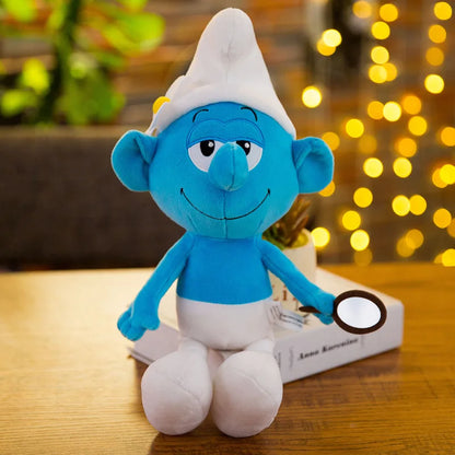 2025 New 40cm Cartoon Character Creative Smurf Cute Plush Toy Kawaii Doll Children’s Soothing