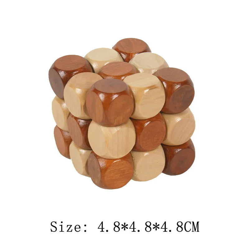 Wooden Brain Teaser Lu Ban Puzzle 3D Unlock Intelligence Games For Adults And Children