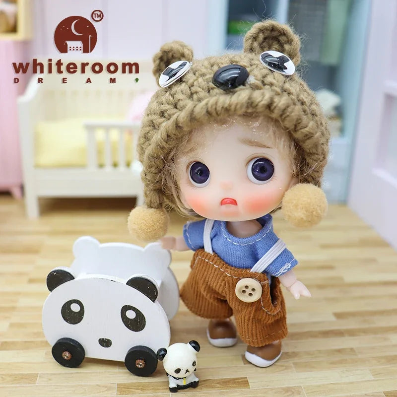 10cm BJD Mini Dolls For Girls Cute Bag Key Pendant Accessories Body Bjd Doll Clothes Toys