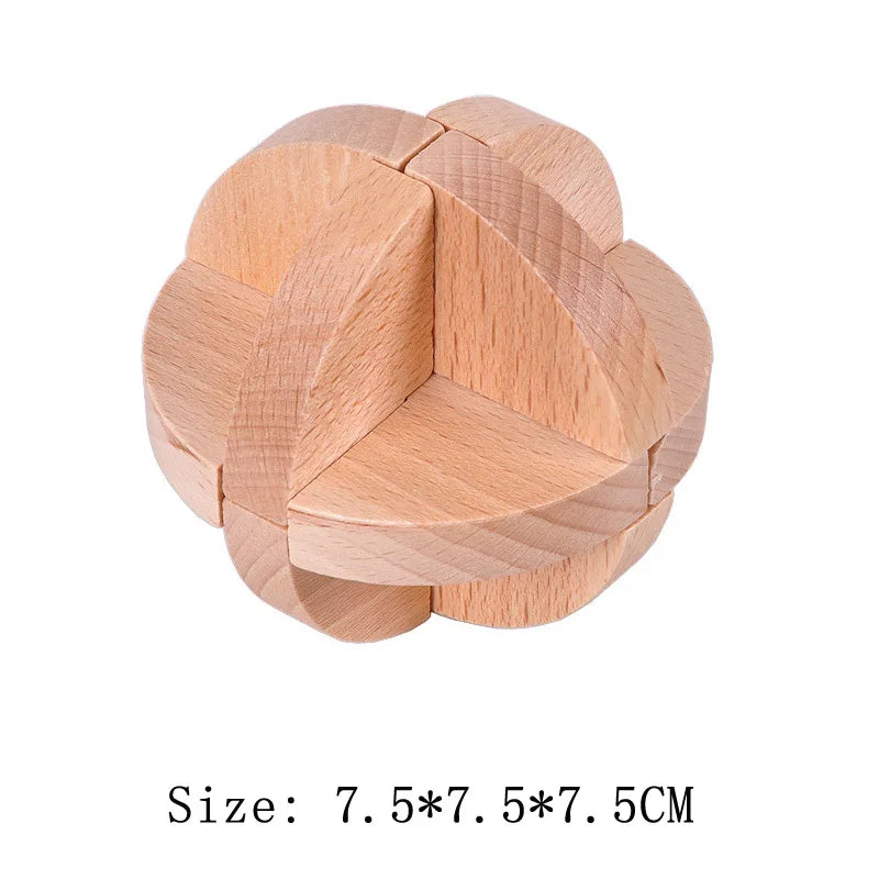 Wooden Brain Teaser Lu Ban Puzzle 3D Unlock Intelligence Games For Adults And Children