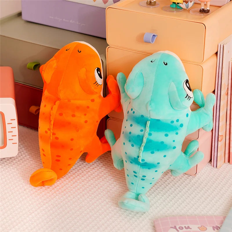 1PC 30cm Cartoon Real Like Lizard And Chameleon Plush Toys Creative Simulation Animal Reptile