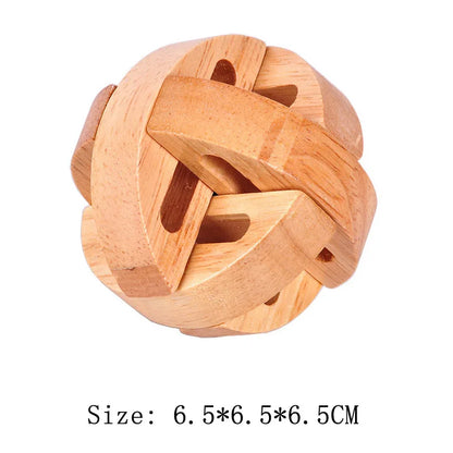Wooden Brain Teaser Lu Ban Puzzle 3D Unlock Intelligence Games For Adults And Children