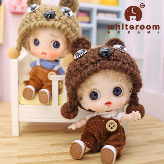 10cm BJD Mini Dolls For Girls Cute Bag Key Pendant Accessories Body Bjd Doll Clothes Toys