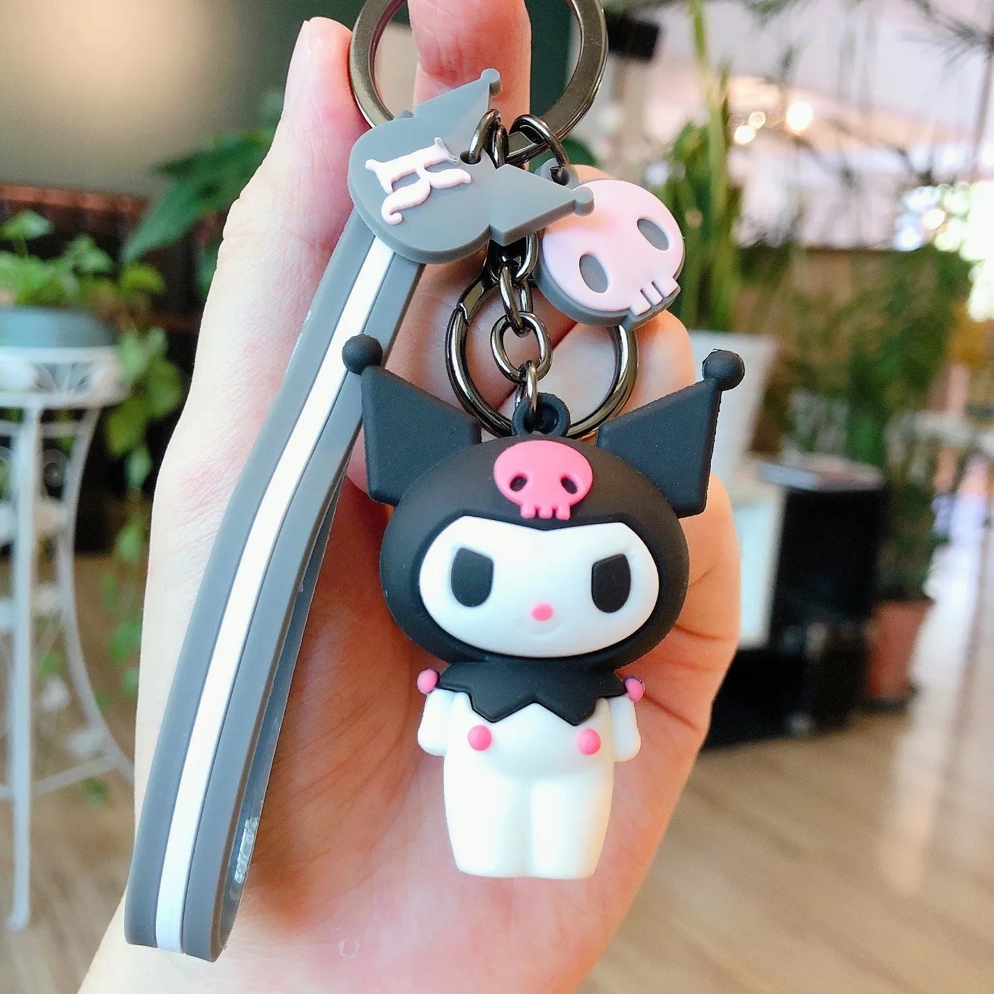 Anime Cartoon Sanrio Kuromi Mymelody Pendant Keychain Holder Key Chain Car Keyring