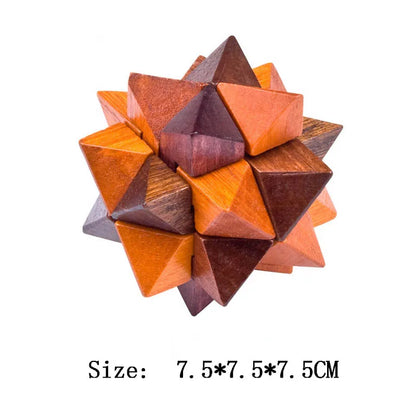 Wooden Brain Teaser Lu Ban Puzzle 3D Unlock Intelligence Games For Adults And Children