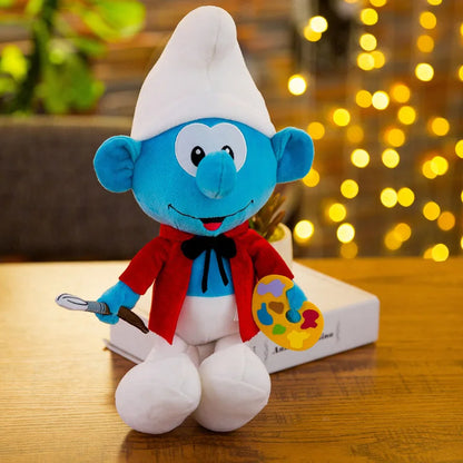 2025 New 40cm Cartoon Character Creative Smurf Cute Plush Toy Kawaii Doll Children’s Soothing