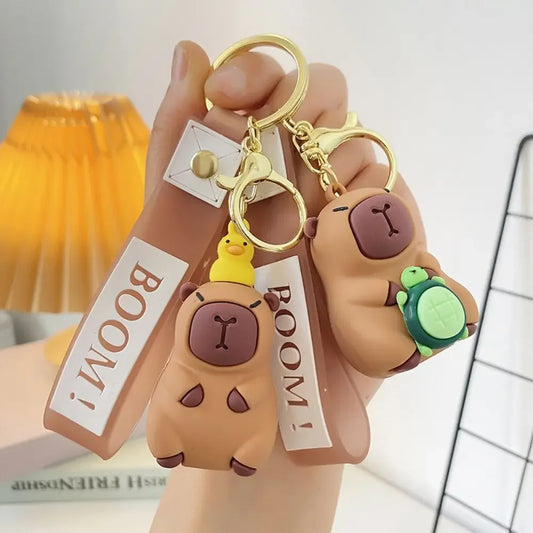 Creative Cute Capybara Keychains For Car Keychain Anime Cartoon Capibala Pendant  Women Doll