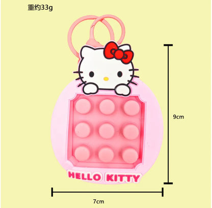 Cartoon Sanrio Knead Happy Keychain Kulomi Kt Cat Pendant Decompression Toy Backpack Hanging