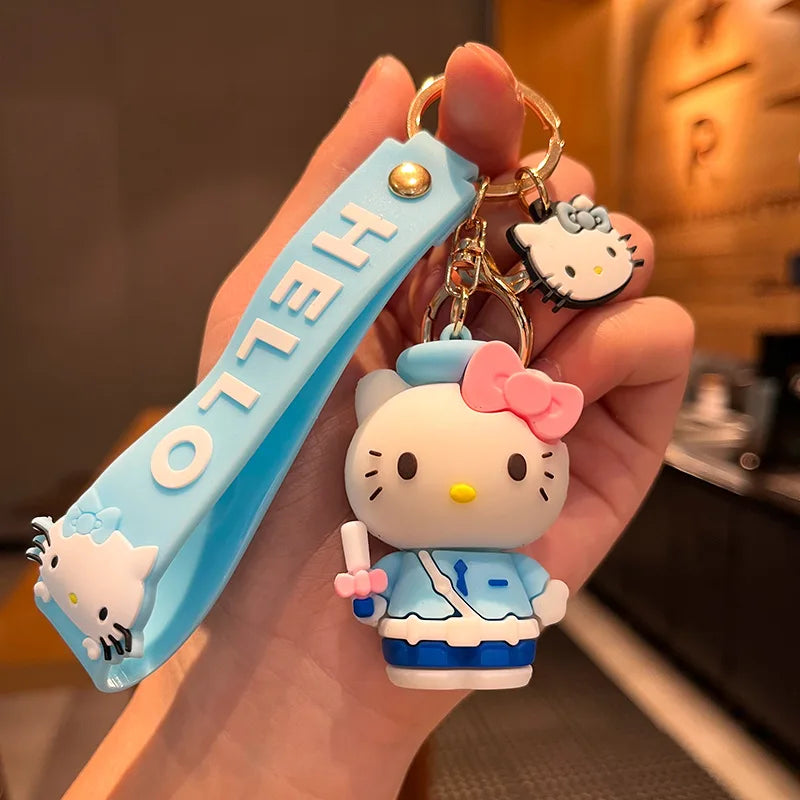 Anime Cartoon Sanrio Kuromi Mymelody Pendant Keychain Holder Key Chain Car Keyring