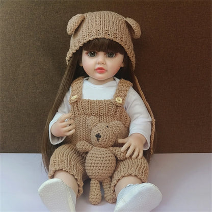 Lifelike Reborn Dolls Realistic Full Silicone Baby Bebe Vinyl 50CM Newborn Girl Doll Princess Toddler Toy
