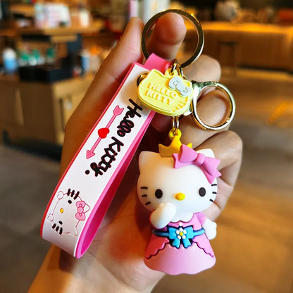 Anime Cartoon Sanrio Kuromi Mymelody Pendant Keychain Holder Key Chain Car Keyring