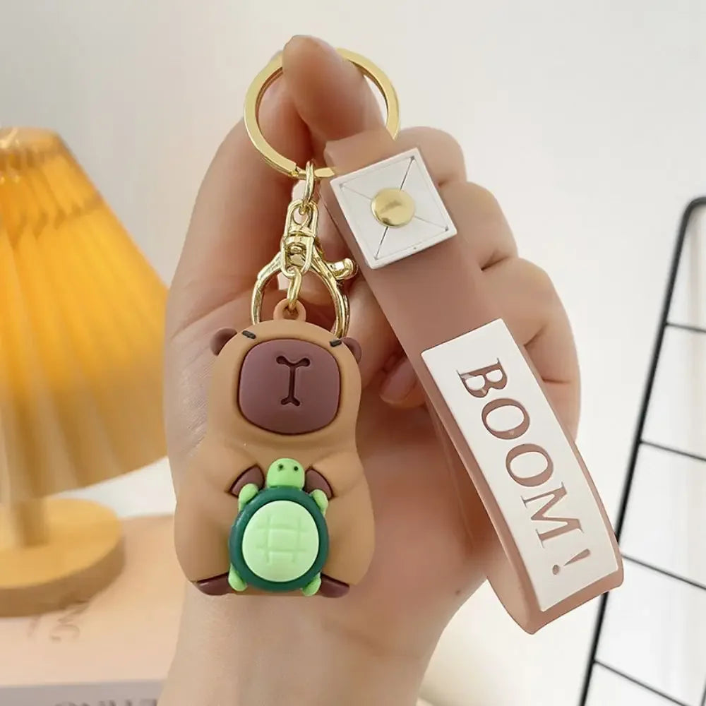 Creative Cute Capybara Keychains For Car Keychain Anime Cartoon Capibala Pendant  Women Doll