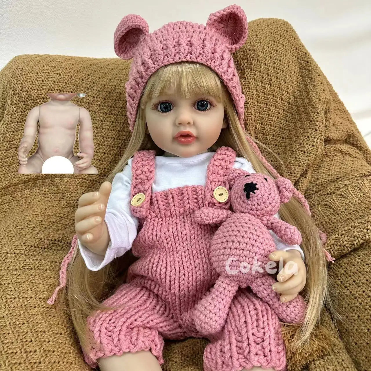 Lifelike Reborn Dolls Realistic Full Silicone Baby Bebe Vinyl 50CM Newborn Girl Doll Princess Toddler Toy