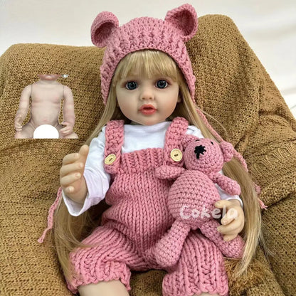 Lifelike Reborn Dolls Realistic Full Silicone Baby Bebe Vinyl 50CM Newborn Girl Doll Princess Toddler Toy