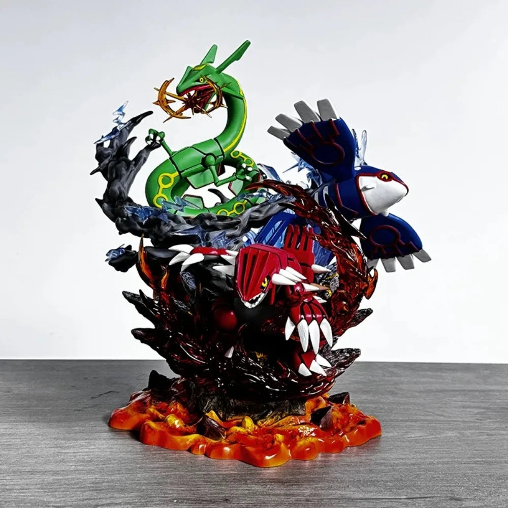 35cm/13.78in Pokemon Anime Figure Groudon Kyogre Rayquaza Action Figures Pvc Collection Model
