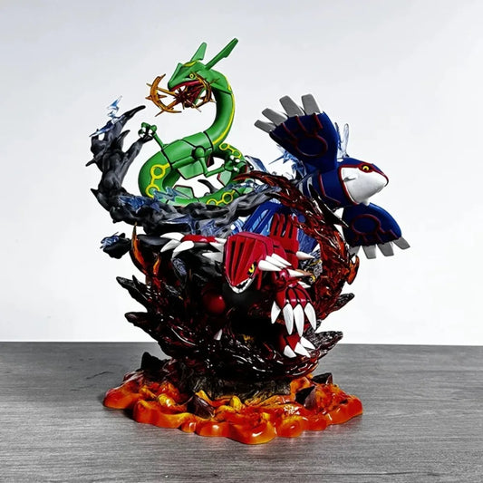 35cm/13.78in Pokemon Anime Figure Groudon Kyogre Rayquaza Action Figures Pvc Collection Model