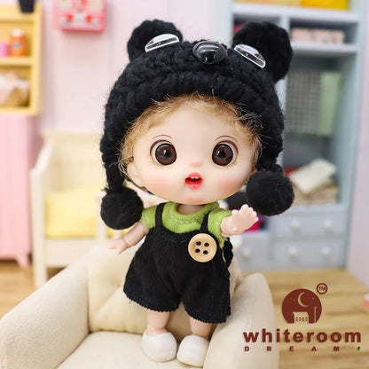 10cm BJD Mini Dolls For Girls Cute Bag Key Pendant Accessories Body Bjd Doll Clothes Toys