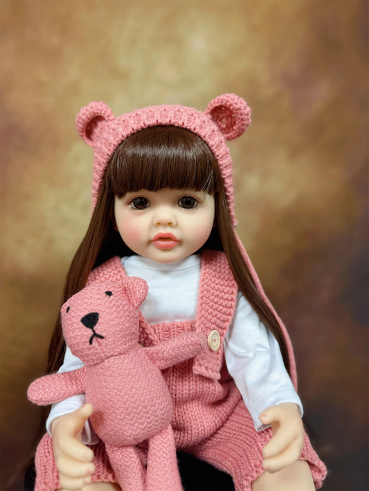 Lifelike Reborn Dolls Realistic Full Silicone Baby Bebe Vinyl 50CM Newborn Girl Doll Princess Toddler Toy