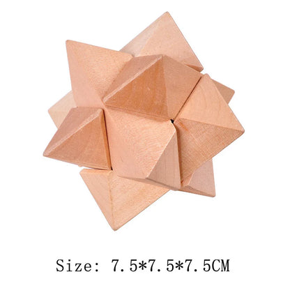 Wooden Brain Teaser Lu Ban Puzzle 3D Unlock Intelligence Games For Adults And Children