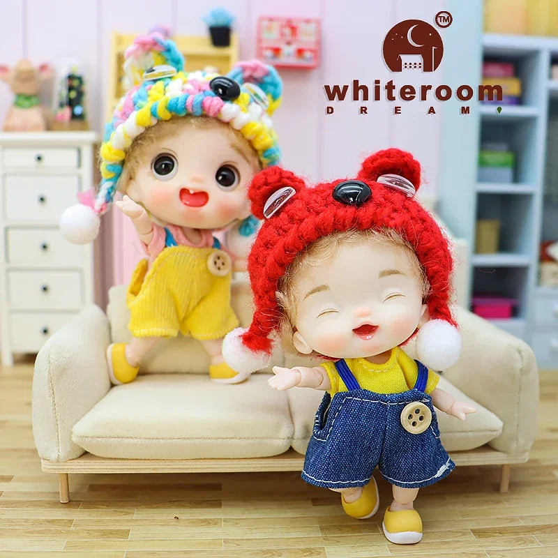 10cm BJD Mini Dolls For Girls Cute Bag Key Pendant Accessories Body Bjd Doll Clothes Toys