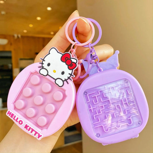 Cartoon Sanrio Knead Happy Keychain Kulomi Kt Cat Pendant Decompression Toy Backpack Hanging