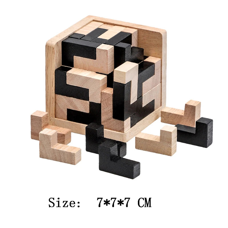 Wooden Brain Teaser Lu Ban Puzzle 3D Unlock Intelligence Games For Adults And Children