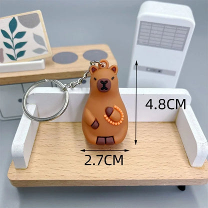 Creative Cute Capybara Keychains For Car Keychain Anime Cartoon Capibala Pendant  Women Doll