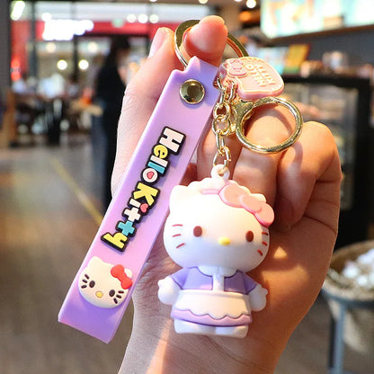 Anime Cartoon Sanrio Kuromi Mymelody Pendant Keychain Holder Key Chain Car Keyring