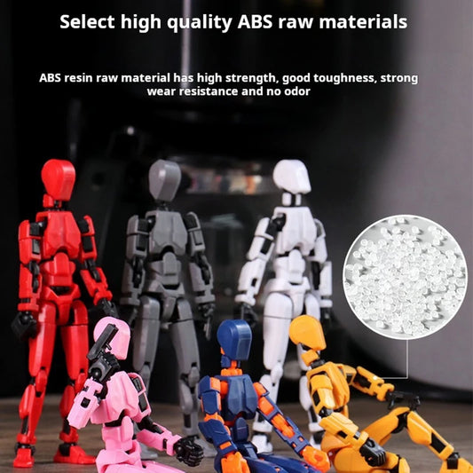 DIY Multi-Jointed Movable Shapeshift Robot Ornaments 3D Printed Mannequin Lucky Character