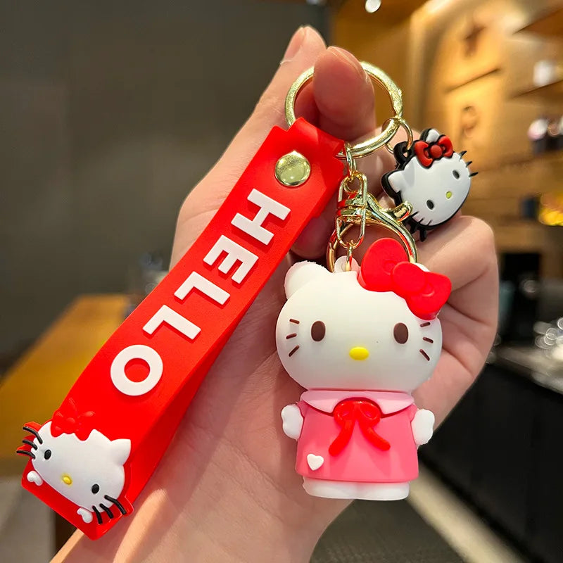 Anime Cartoon Sanrio Kuromi Mymelody Pendant Keychain Holder Key Chain Car Keyring
