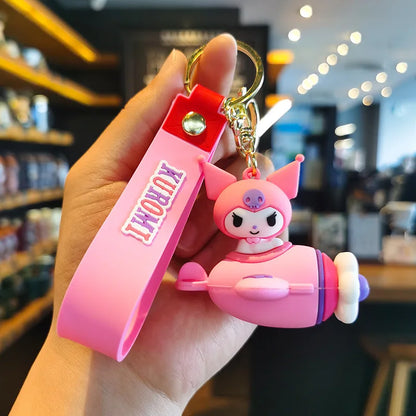 Anime Cartoon Sanrio Kuromi Mymelody Pendant Keychain Holder Key Chain Car Keyring