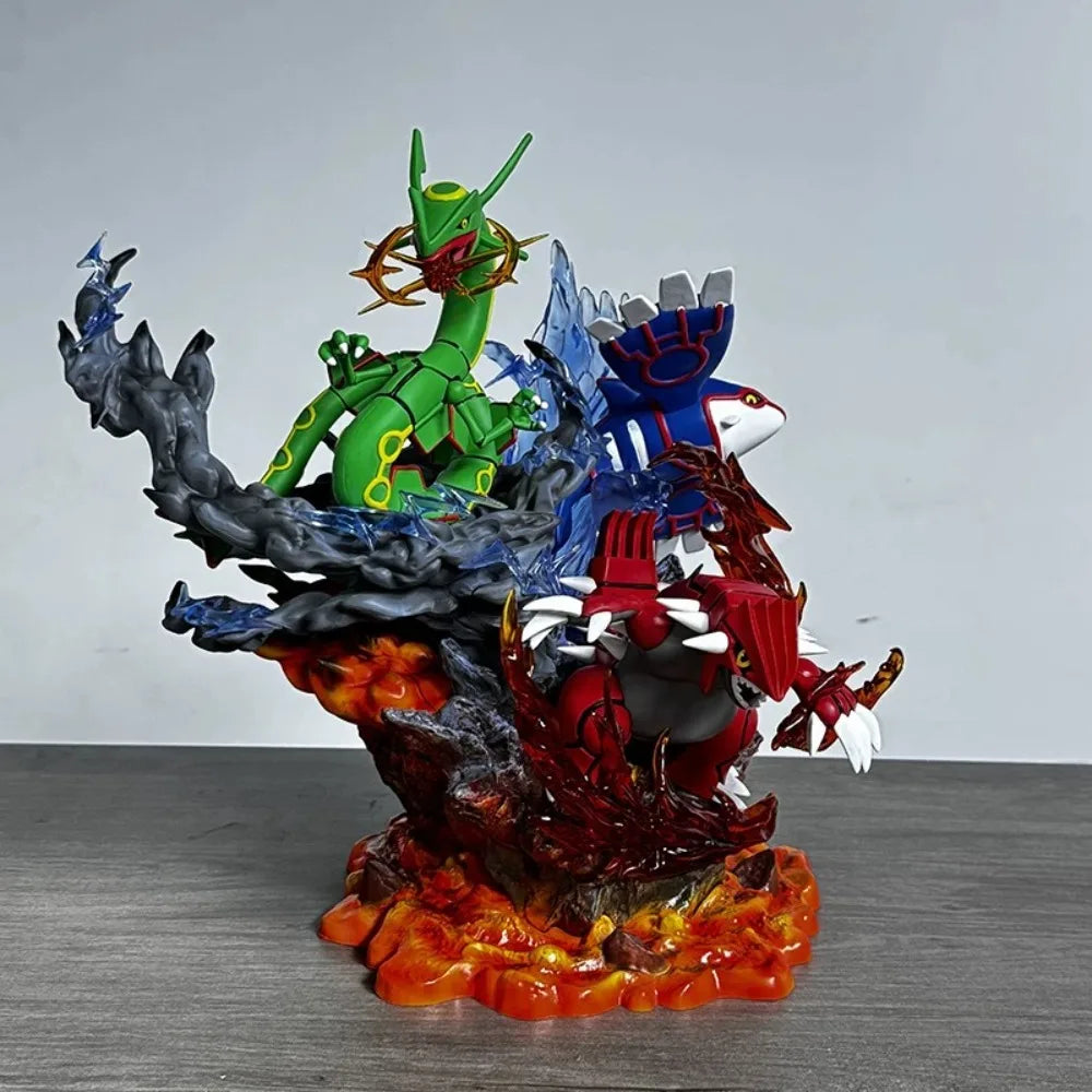 35cm/13.78in Pokemon Anime Figure Groudon Kyogre Rayquaza Action Figures Pvc Collection Model