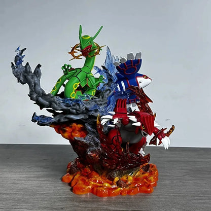 35cm/13.78in Pokemon Anime Figure Groudon Kyogre Rayquaza Action Figures Pvc Collection Model