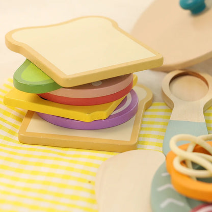 Wooden children's simulation kitchen toys, early education educational toys, Cookware Pot Pan