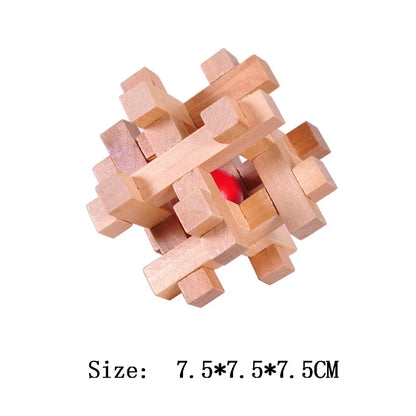 Wooden Brain Teaser Lu Ban Puzzle 3D Unlock Intelligence Games For Adults And Children