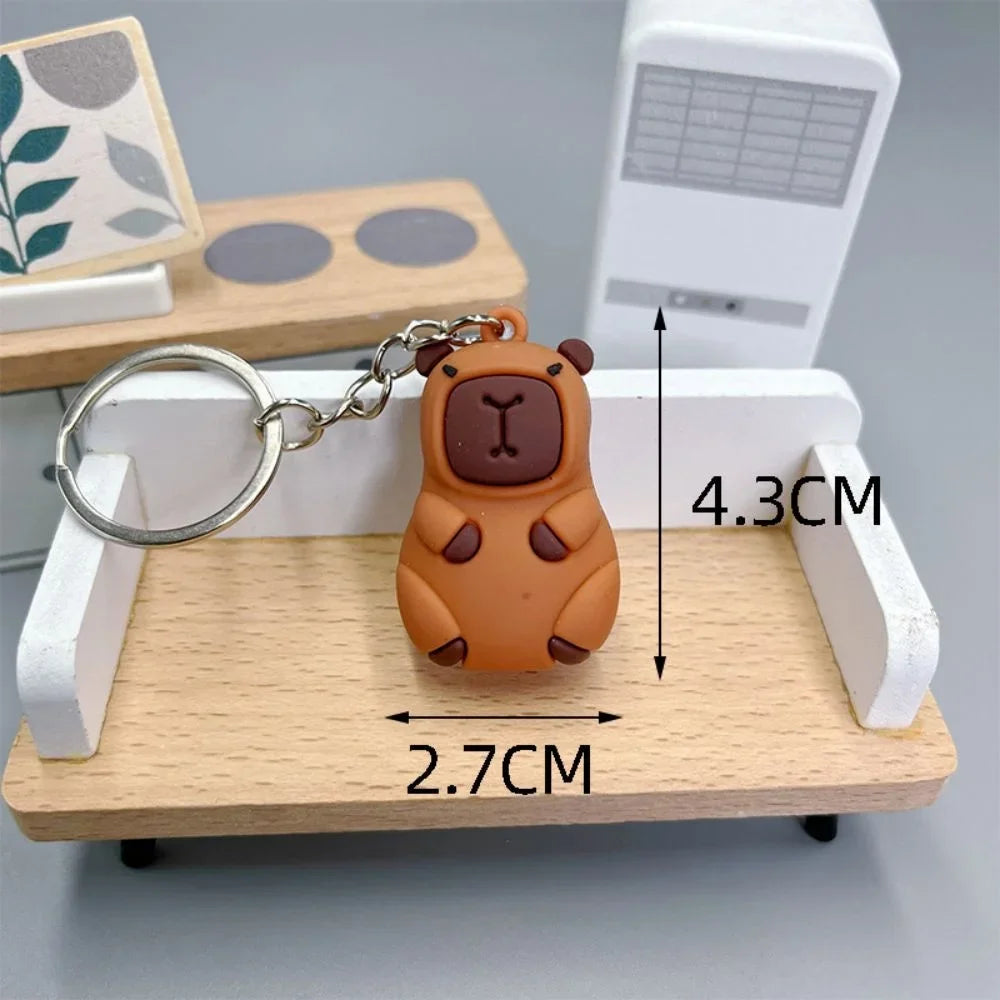 Creative Cute Capybara Keychains For Car Keychain Anime Cartoon Capibala Pendant  Women Doll