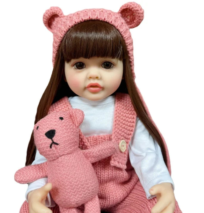 Lifelike Reborn Dolls Realistic Full Silicone Baby Bebe Vinyl 50CM Newborn Girl Doll Princess Toddler Toy
