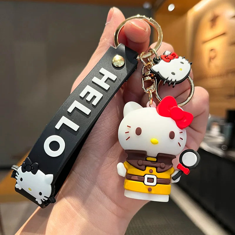Anime Cartoon Sanrio Kuromi Mymelody Pendant Keychain Holder Key Chain Car Keyring