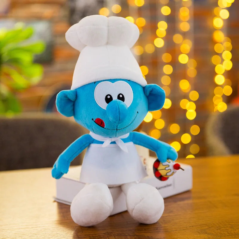 2025 New 40cm Cartoon Character Creative Smurf Cute Plush Toy Kawaii Doll Children’s Soothing