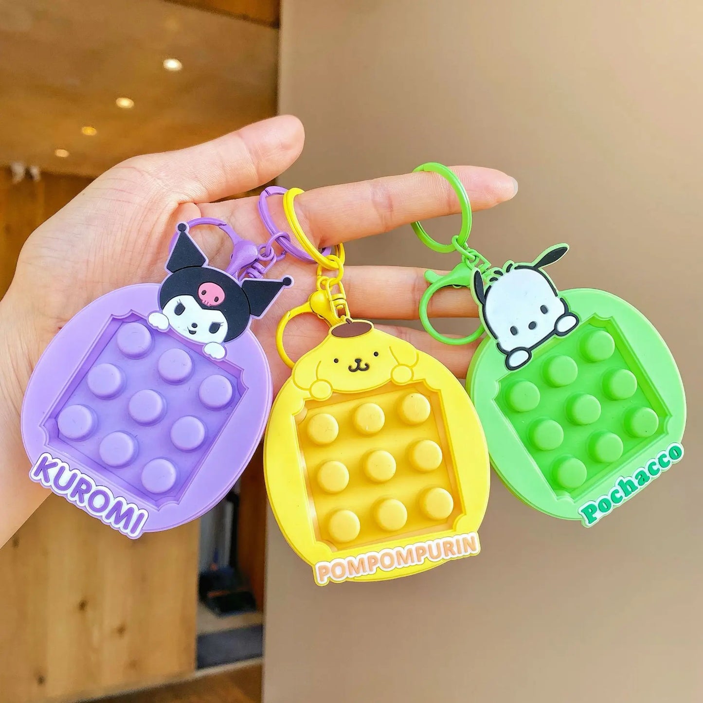 Cartoon Sanrio Knead Happy Keychain Kulomi Kt Cat Pendant Decompression Toy Backpack Hanging