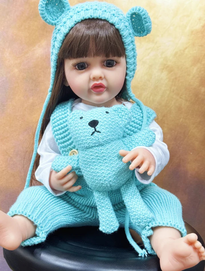 Lifelike Reborn Dolls Realistic Full Silicone Baby Bebe Vinyl 50CM Newborn Girl Doll Princess Toddler Toy