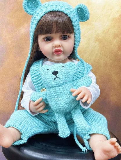 Lifelike Reborn Dolls Realistic Full Silicone Baby Bebe Vinyl 50CM Newborn Girl Doll Princess Toddler Toy